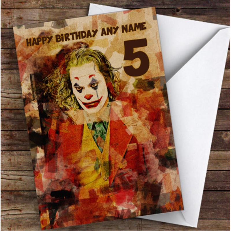 Batman Joker Abstract Children’s Kids Personalised Birthday Card – The Card Zoo