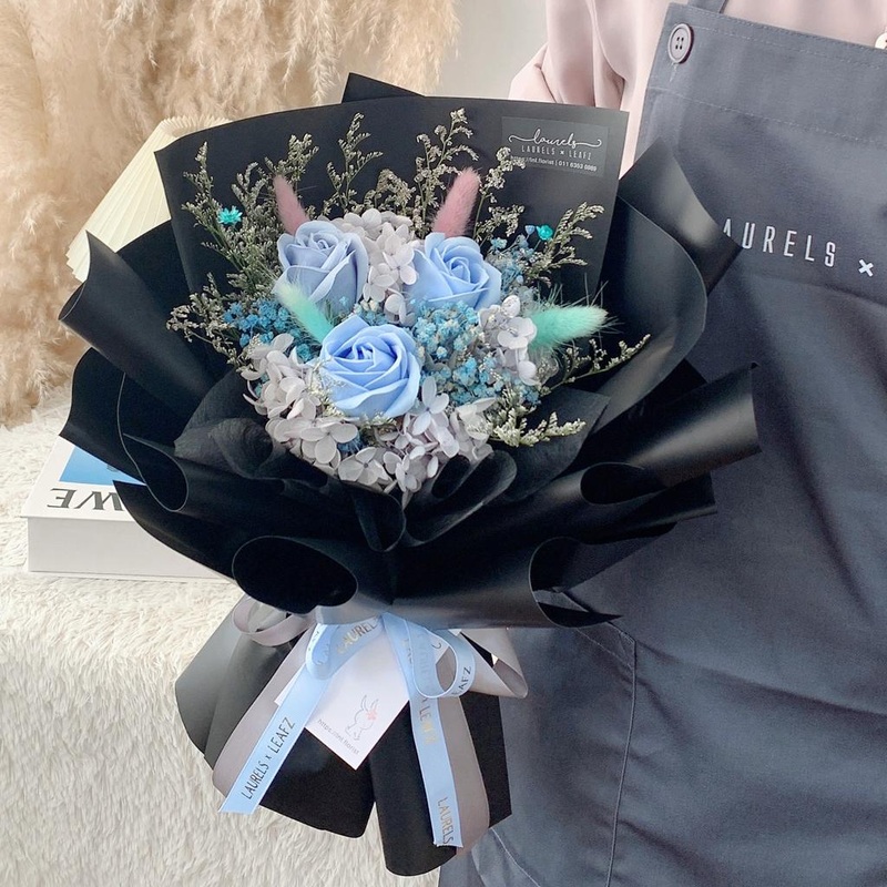 QiXi Jade Artificial Soap Flower Bouquet (Johor Bahru Delivery Only)