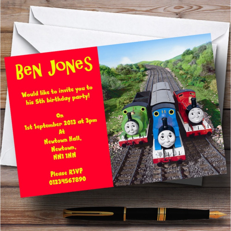 Thomas The Tank and Friends Personalised Children’s Party Invitations – The Card Zoo