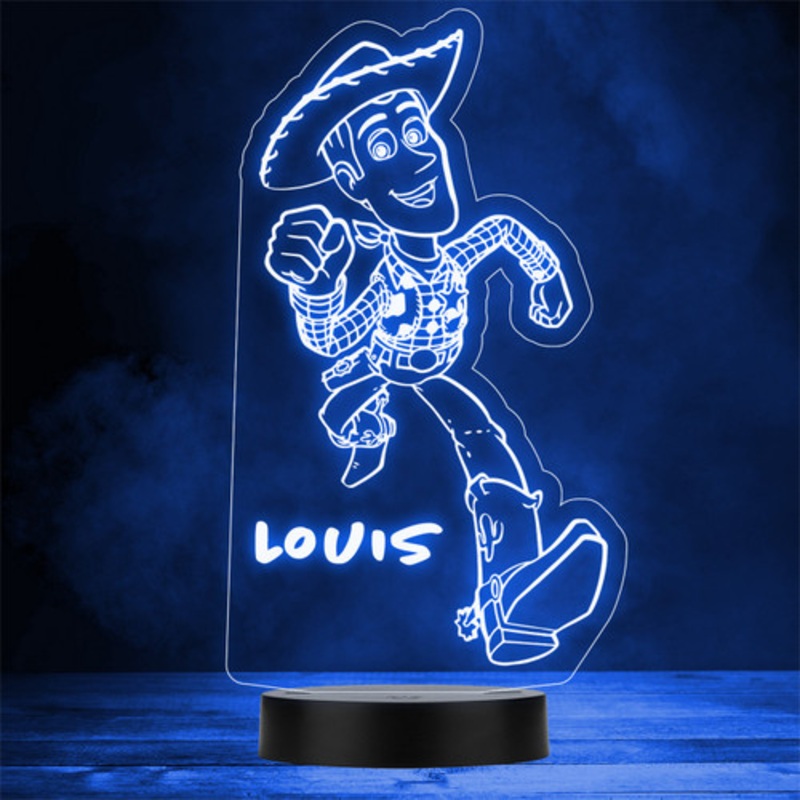 Toy Story Sheriff Woody Personalised Gift Colour Changing LED Lamp Night Light – The Card Zoo
