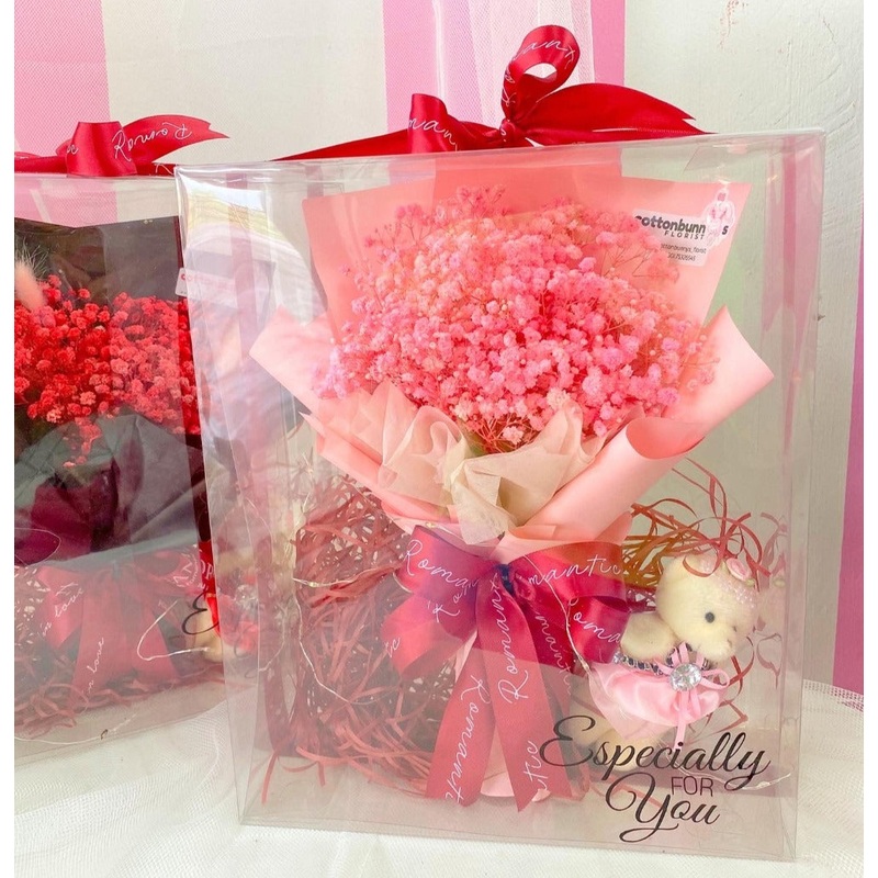 Baby Breath Preserved Flower Bouquet in Box (Penang Delivery Only)