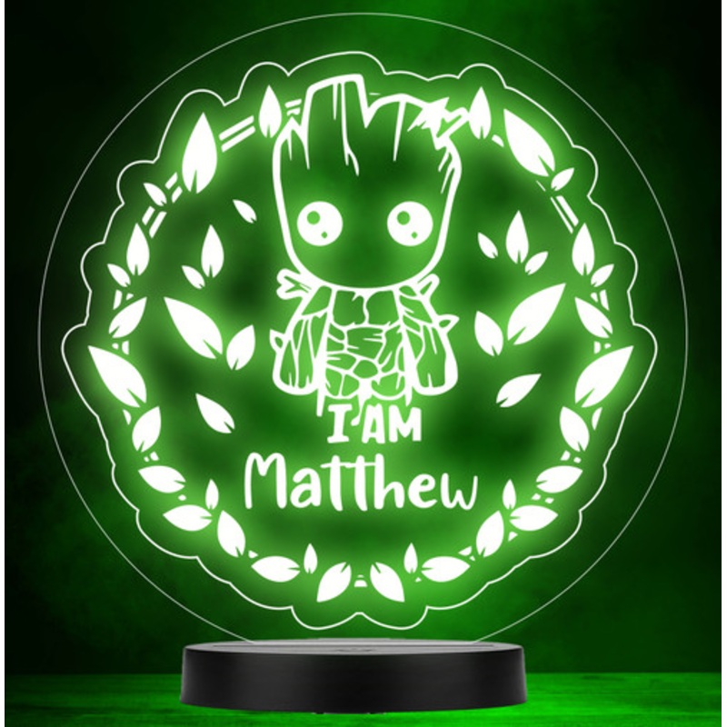 Kids Baby I Am Groot Personalised Gift Colour Changing Led Lamp Night Light – The Card Zoo