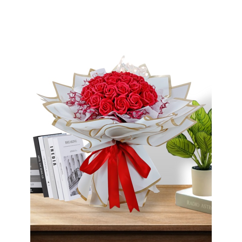 33 Stalks Soap Rose Bouquet Artificial Flower)(Klang Valley Delivery)