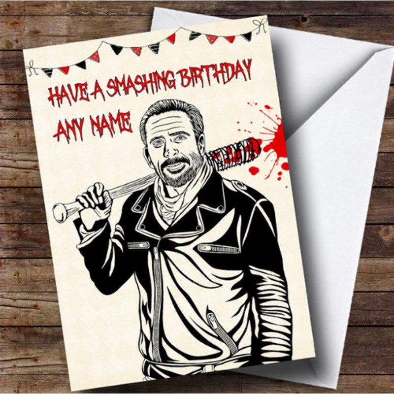 Killer Negan The Walking Dead Personalised Birthday Card – The Card Zoo