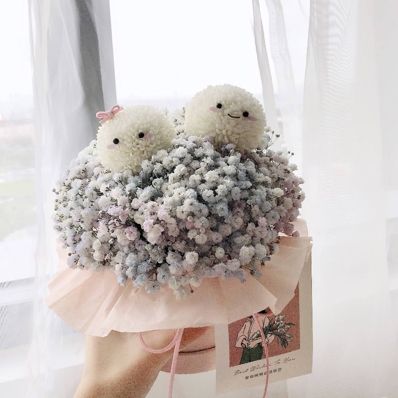 Mixed Colours Baby breath box (S): Couple
