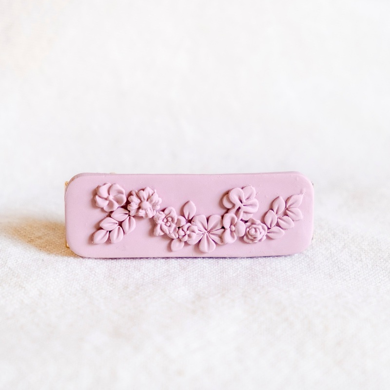 Spring Awakening Drop Stud Handmade Polymer Clay Hair Clip | (Nationwide Delivery)