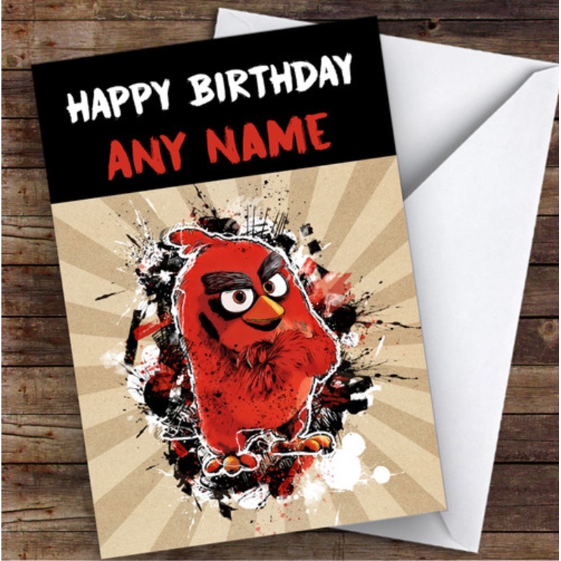 The Angry Birds Splatter Children’s Kids Personalised Birthday Card – The Card Zoo