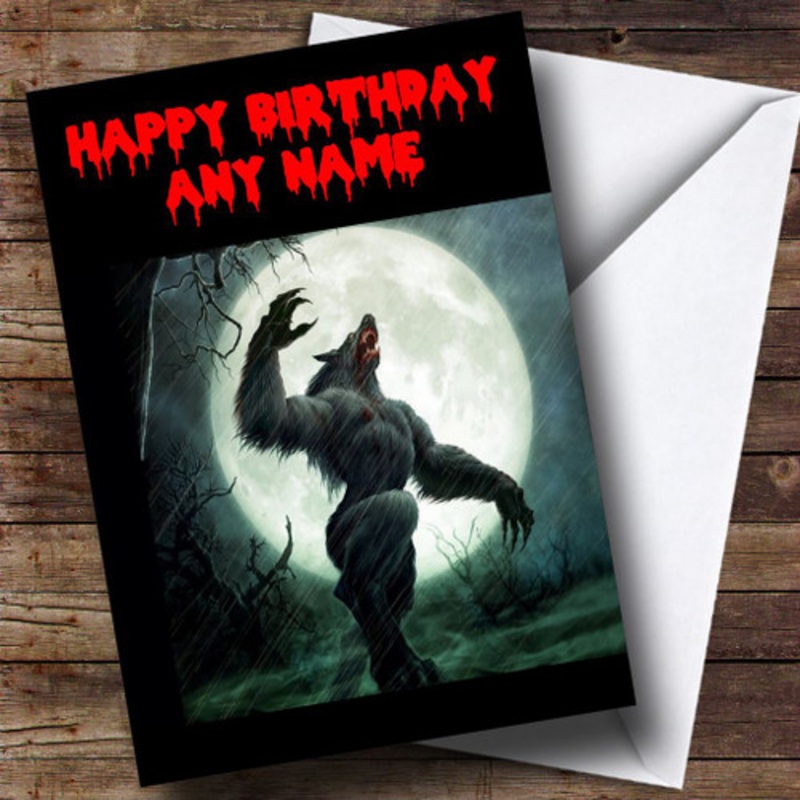Werewolf Personalised Birthday Card – The Card Zoo