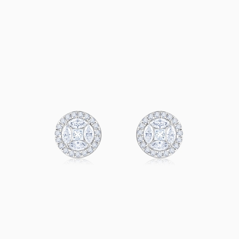 White Gold Zyra Lab Grown Diamond Earrings