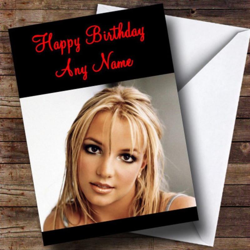 Britney Spears Personalised Birthday Card – The Card Zoo