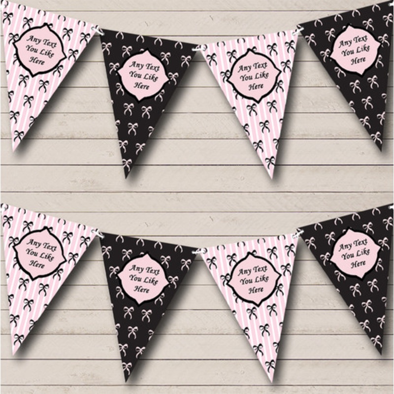 French Vintage Paris Stripes Personalised Shabby Chic Garden Tea Party Bunting – The Card Zoo