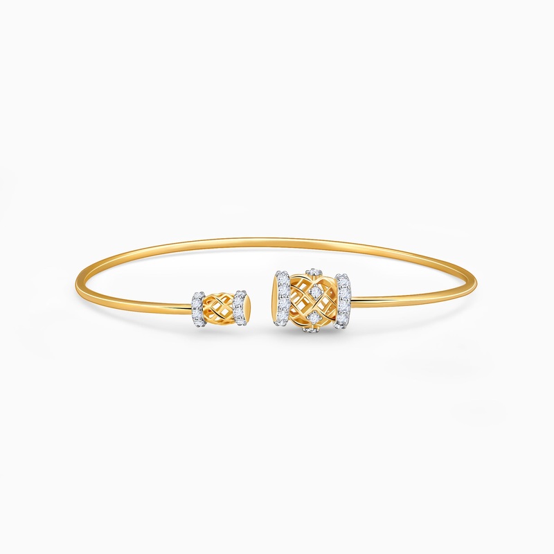 Gold Sway in Style Lab Grown Diamond Cuff Bracelet