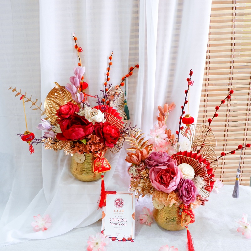 Golden Dragon Fortune Artificial Blossoming Centerpiece (Klang Valley Delivery)