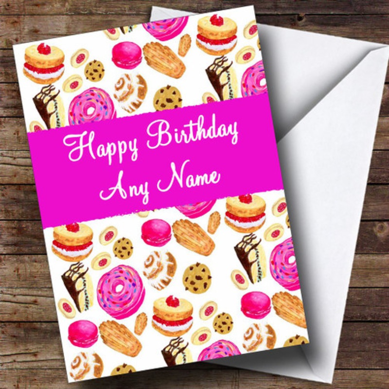 Birthday Cakes Personalised Birthday Card – The Card Zoo