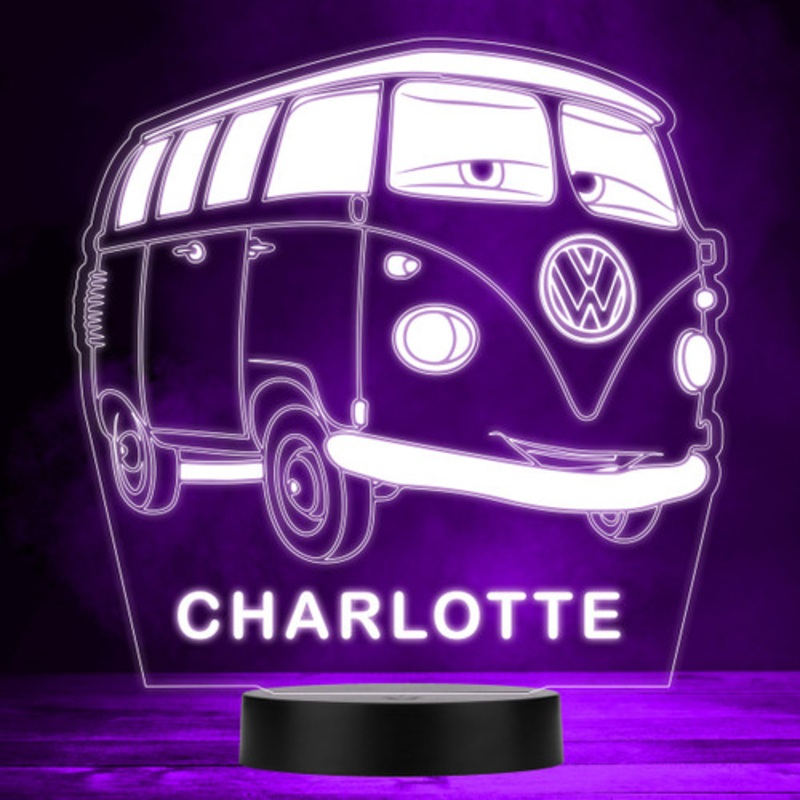 Funny Show Kids Vw Camper Van Personalised Gift Colour Changing Night Light – The Card Zoo