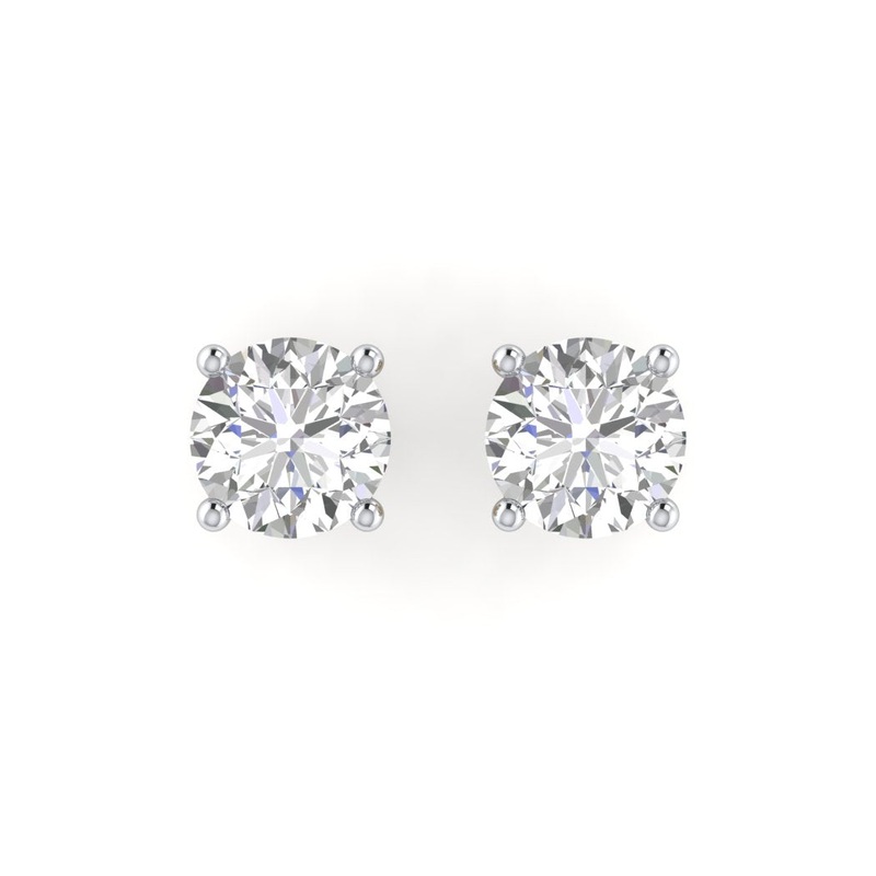 Gold Bien Solitaire Diamond Studs