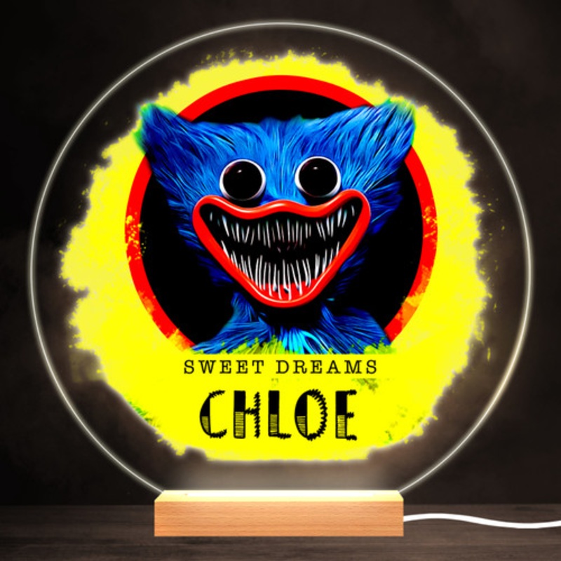 Huggy Wuggy Sweet Dreams Colourful Round Personalised Gift LED Lamp Night Light – The Card Zoo