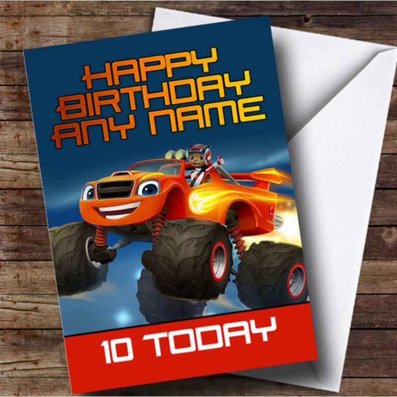 Personalised Blaze And The Monster Machines Children’s Birthday Card – The Card Zoo
