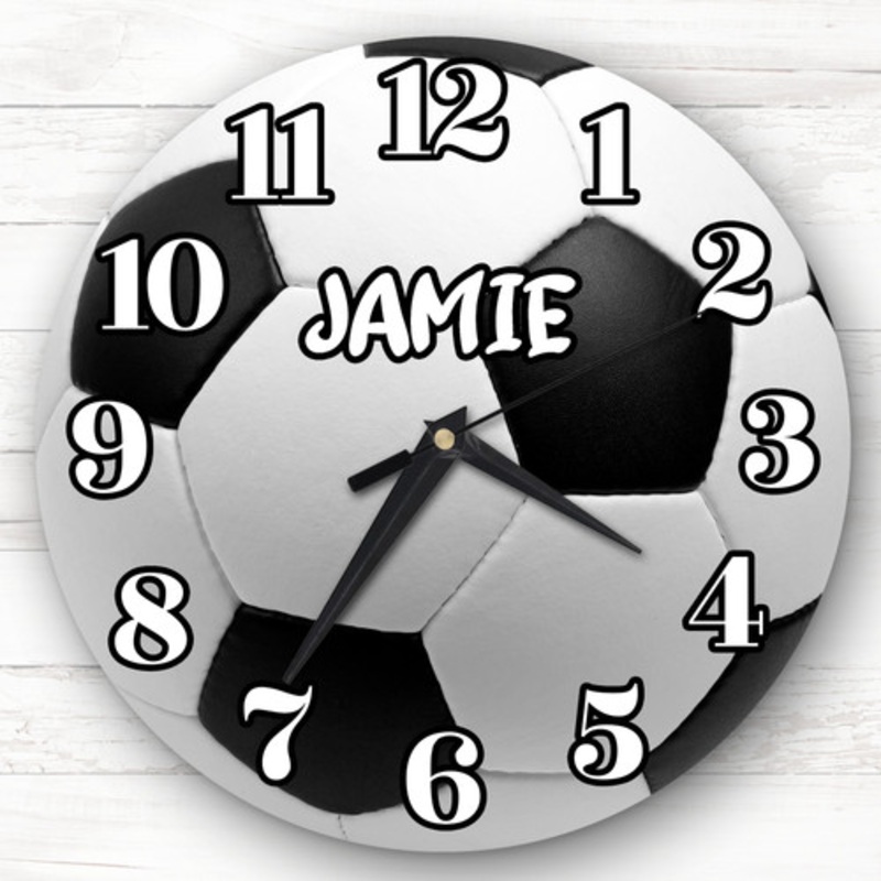 Soccer Football Boys Room Custom Gift Personalised Clock – The Card Zoo