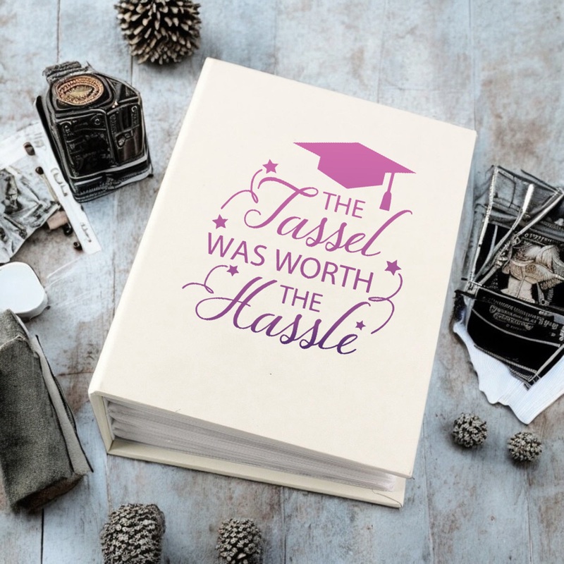 The Tassel Was Worth The Hassle Graduation Gift Photo Album With Sleeves 100 x 6×4 Capacity
