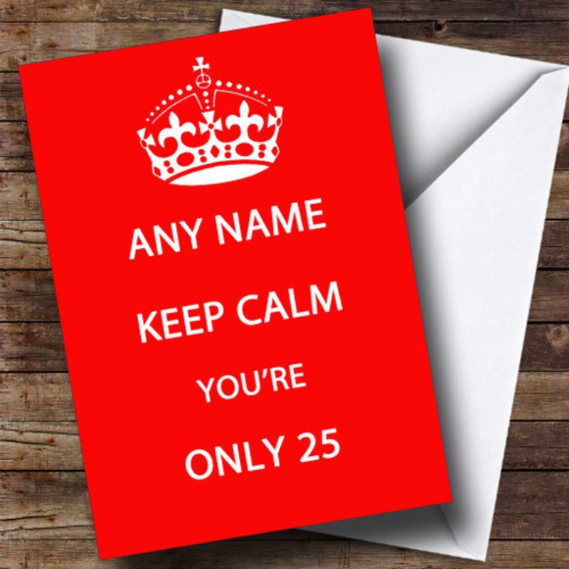 Keep Calm Red Personalised Birthday Card – The Card Zoo