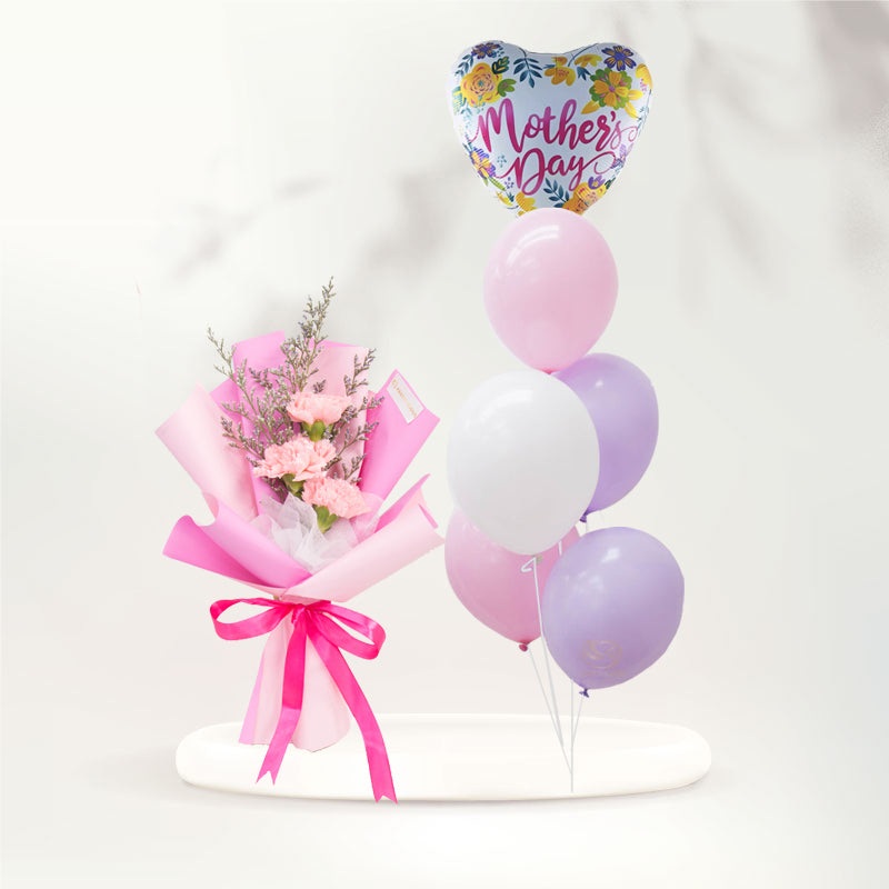 (Mother’s Day 2022) Petite Pink Carnation Bundle Set (Klang Valley Delivery)