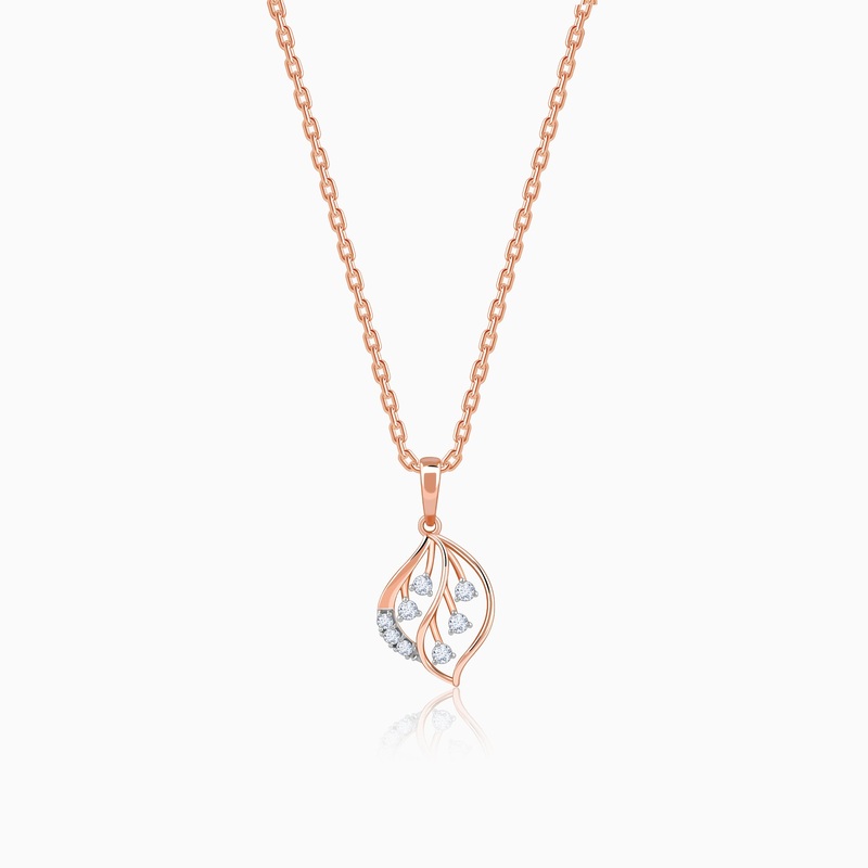 Rose Gold The Feuille Lab Grown Diamond Pendant