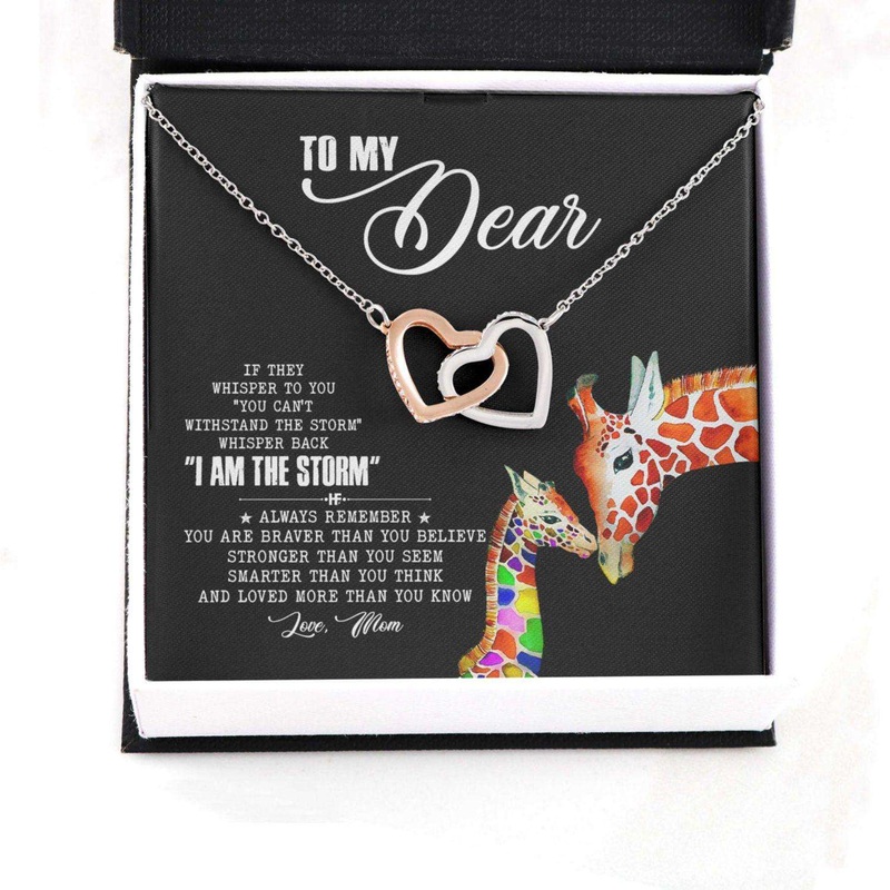 Awareness Necklace: YouRe Braver Than You Believe, Meaningful Autism Message Card Hearts Necklace