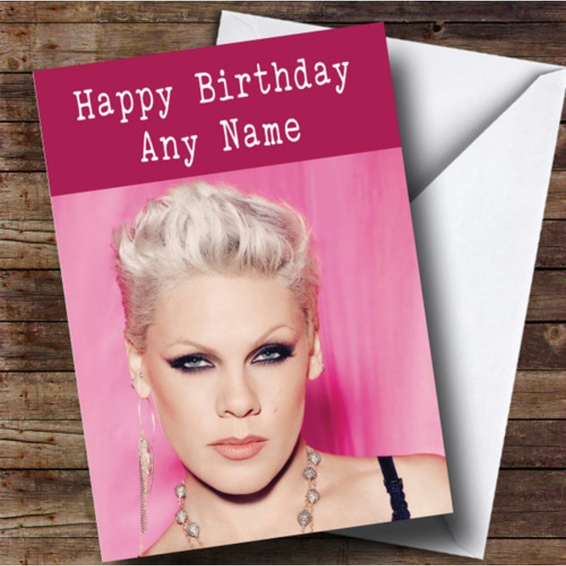 Personalised Pink Celebrity Birthday Card – The Card Zoo