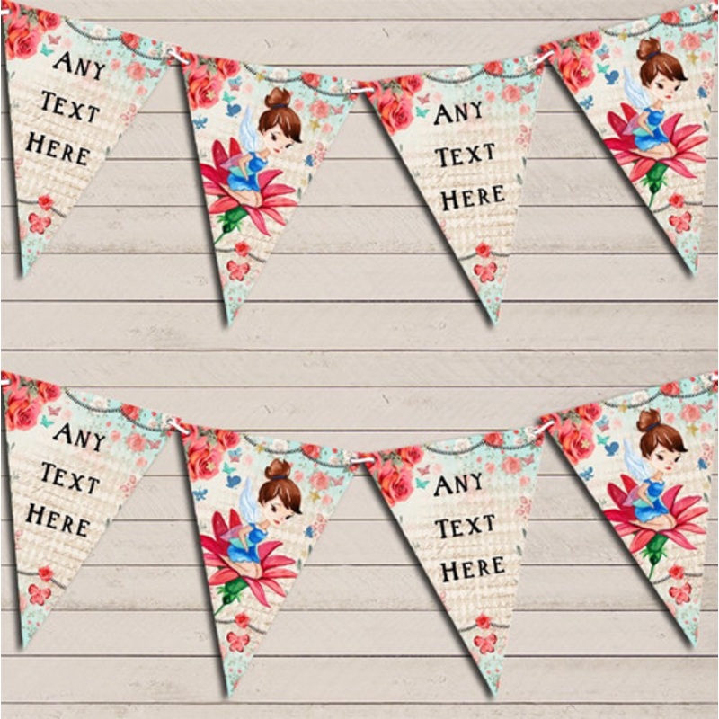 Vintage Shabby Chic Floral Fairy Personalised Children’s Birthday Bunting – The Card Zoo