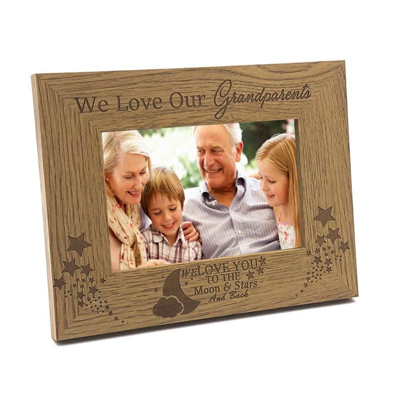 We Love Our Grandparents To The Moon and Back Wooden Photo Frame Gift