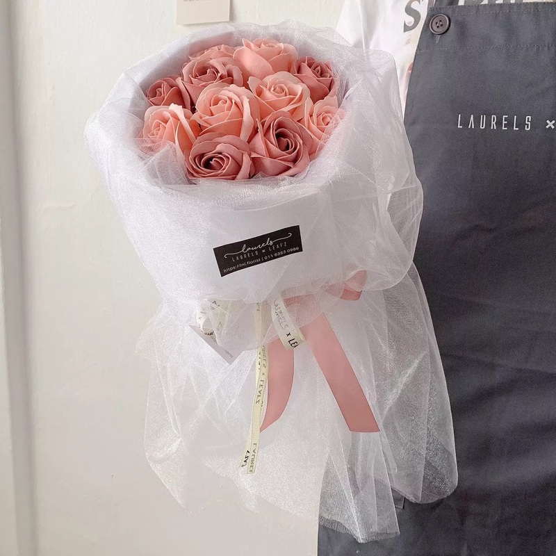 520 Peri Rose Artificial Soap Bouquet (Johor Bahru Delivery Only)