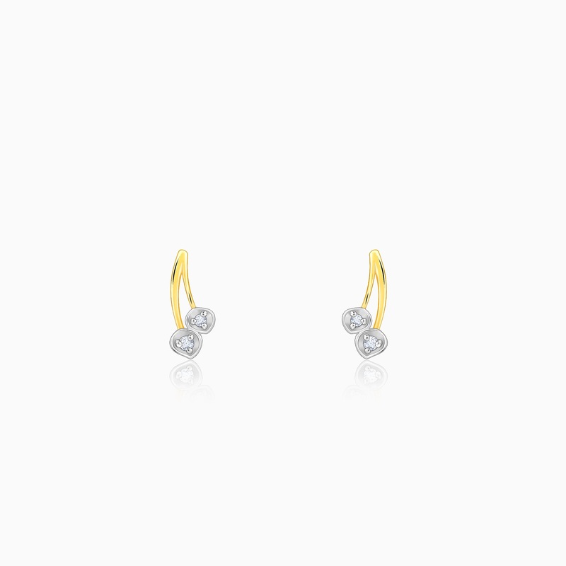 Gold Ivy Diamond Stud Earrings