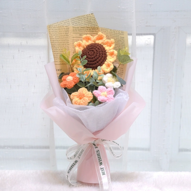 Mother’s Day 2025 – Handmade Crochet Flower Bouquet – Little Sunshine (Nationwide Delivery)