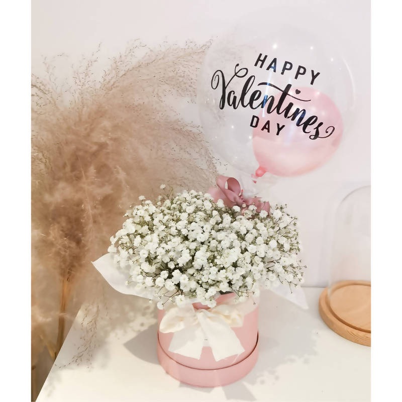 Valentine’s Day Baby Breath Hat Box | ( Klang Valley Delivery Only)