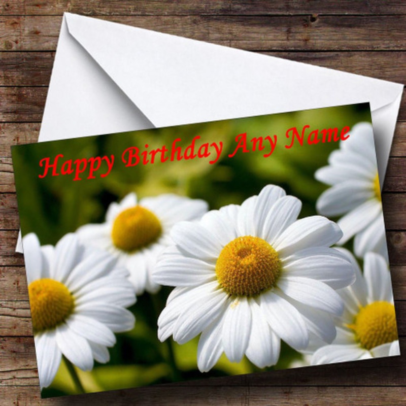 Daisy Flowers Personalised Birthday Card – The Card Zoo