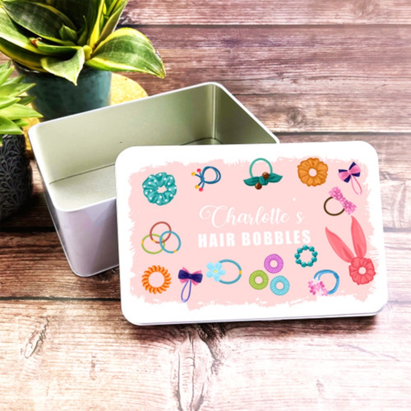 Fashion Hair Accessories Rectangle Personalised Beauty Tin – The Card Zoo