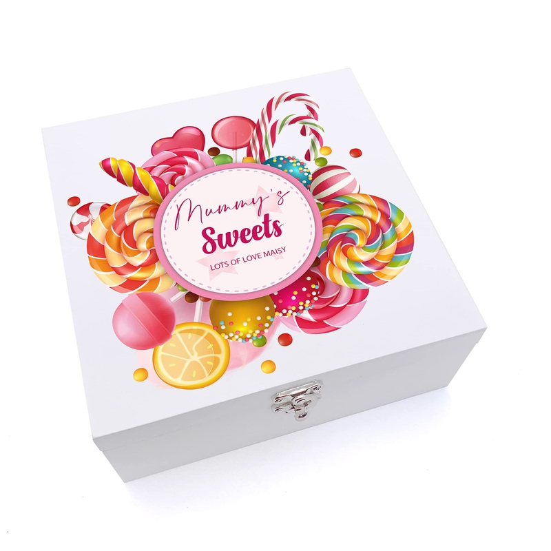 Personalised Mummy Candy Sweet Storage Wood Box Gift
