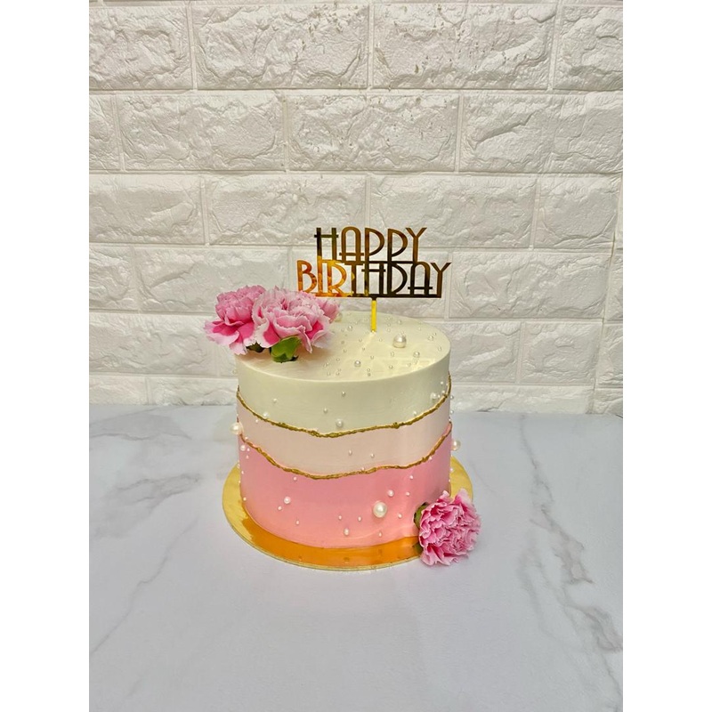 Sweet Pink Flower Cake (Klang Valley Delivery Only)