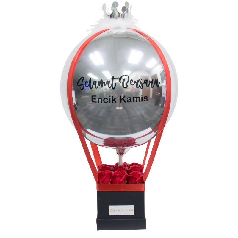 Viola Hot Air Balloon Artificial Flower Box