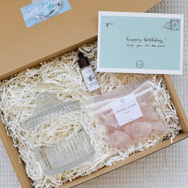 Crystal Diffuser Gift Set (Pink Crystal) | (West Malaysia Delivery)