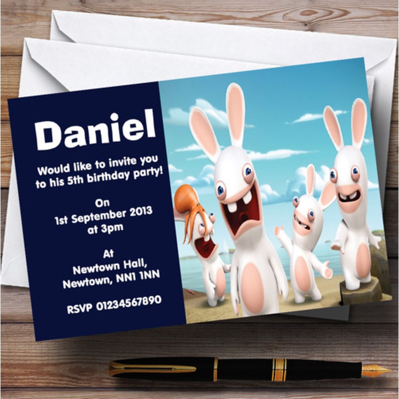 Rabbids Personalised Children’s Birthday Party Invitations – The Card Zoo