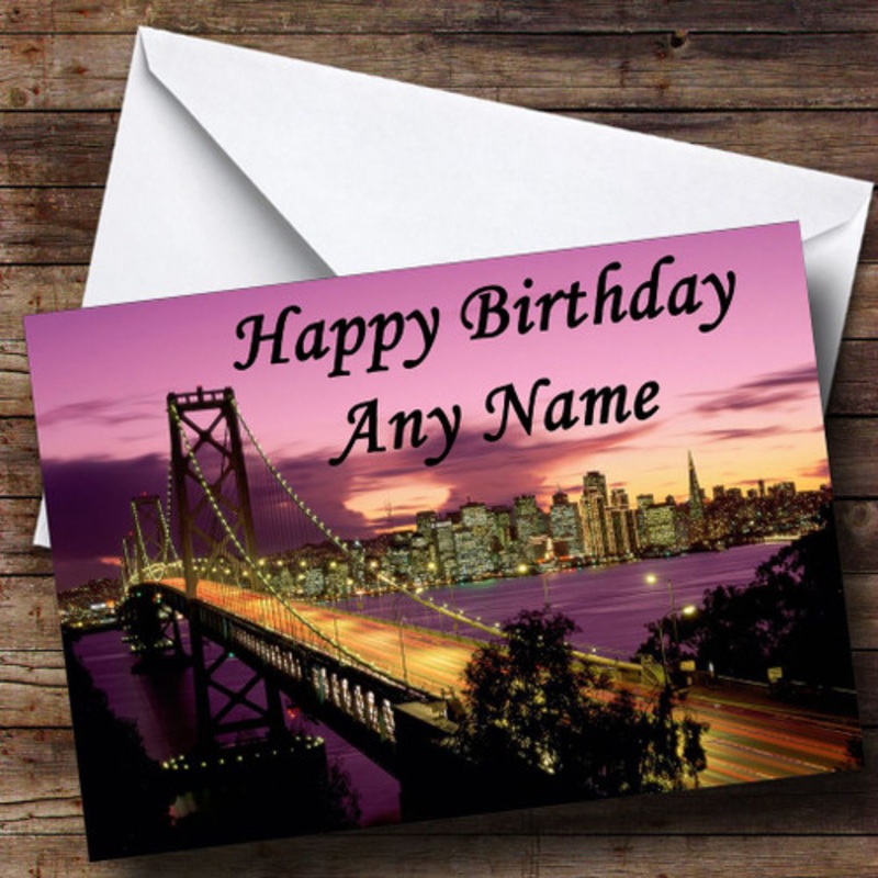 San Francisco Personalised Birthday Card – The Card Zoo