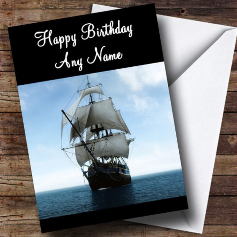 Ship Sailing Personalised Birthday Card – The Card Zoo