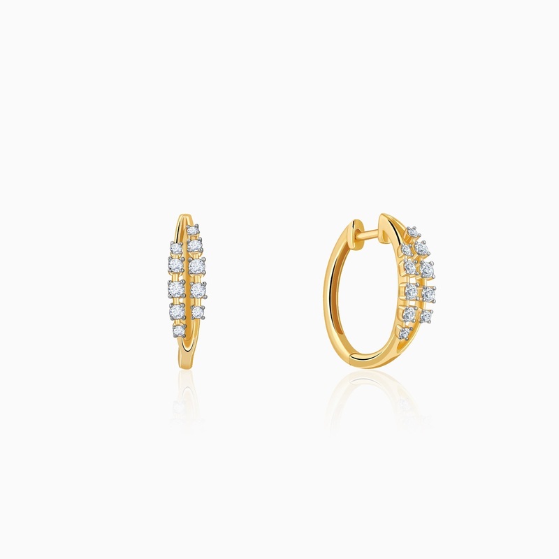 Gold Classic Lab Grown Diamond Hoop Earrings