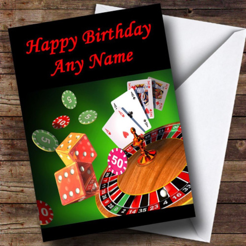 Casino Gambling Personalised Birthday Card – The Card Zoo