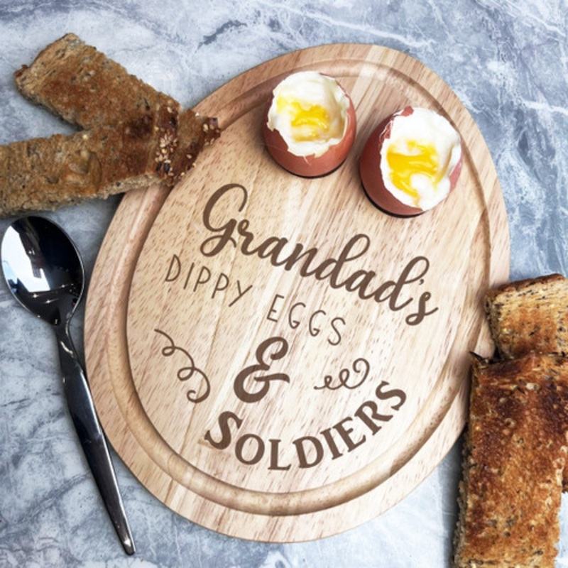 Dippy Eggs and Toast Grandad Personalised Gift Breakfast Serving Board – The Card Zoo