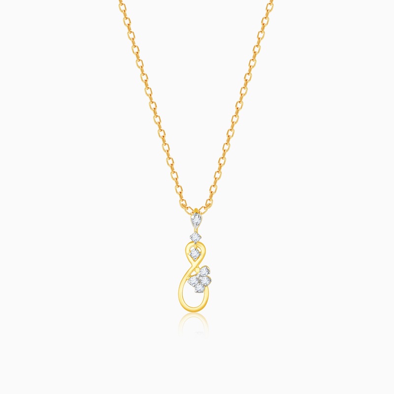 Gold Infinite Elegance Diamond Pendant