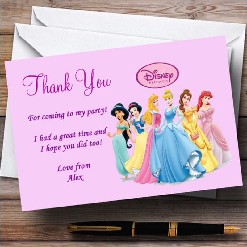 Princess Personalised Children’s Party Thank You Cards – The Card Zoo