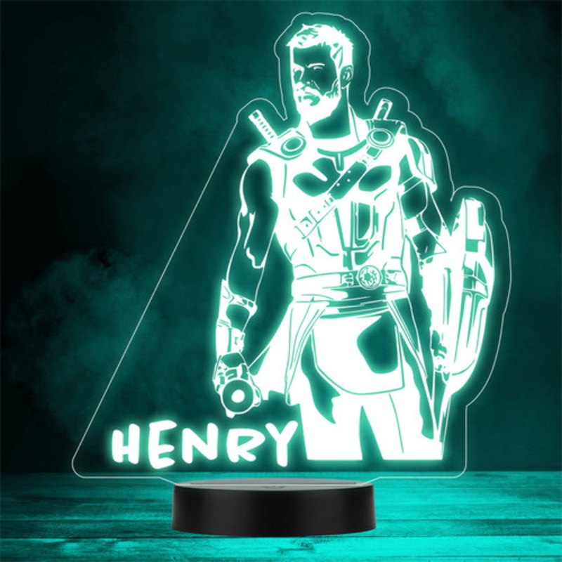 Thor With Sheild Personalised Gift Colour Changing LED Lamp Night Light – The Card Zoo